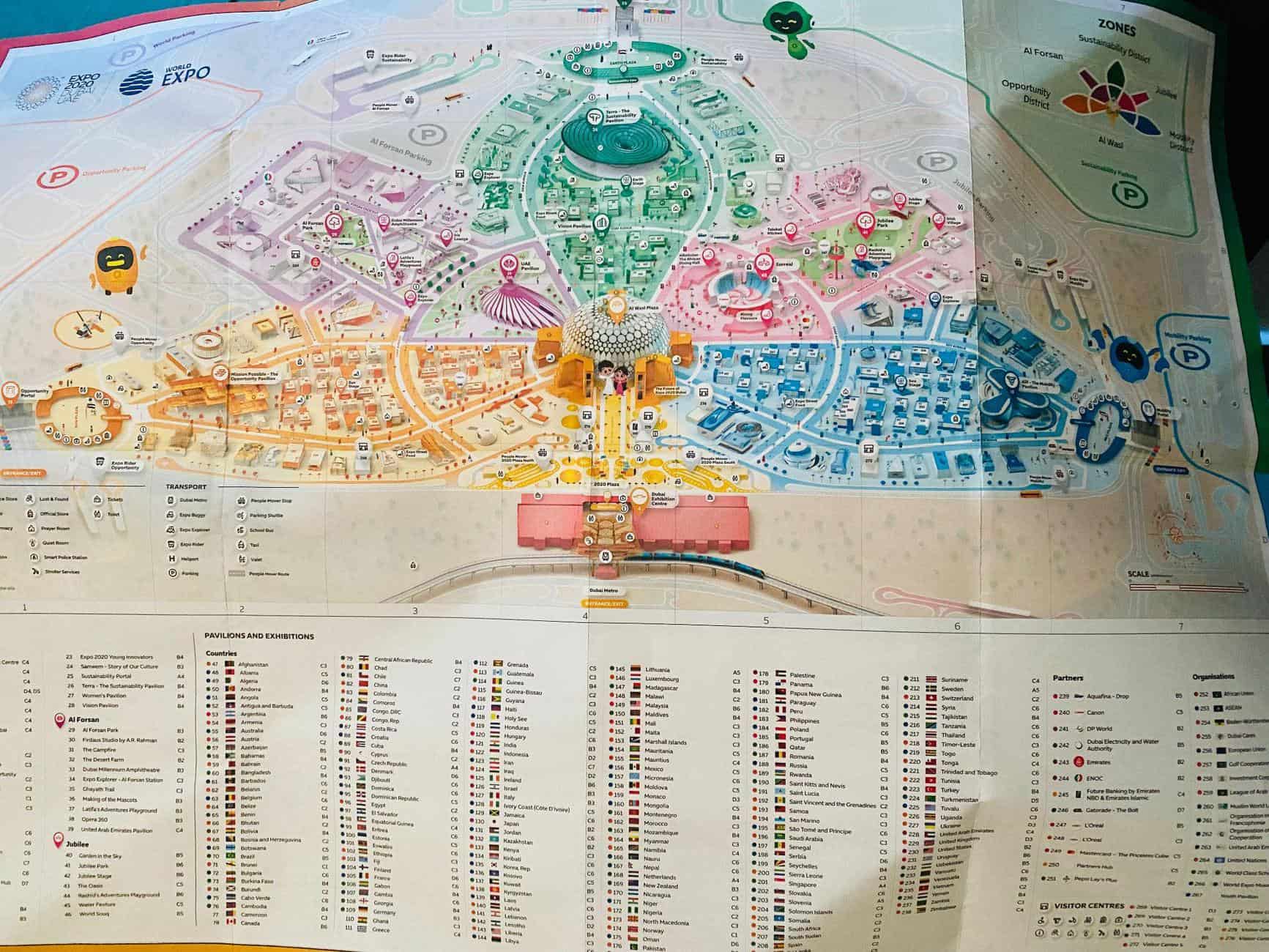 Expo Dubai 2020 map
