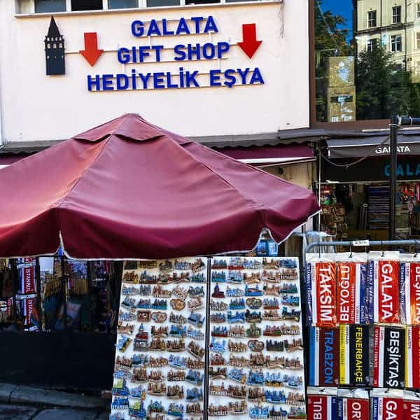 Gift shops in Galata, Istanbul