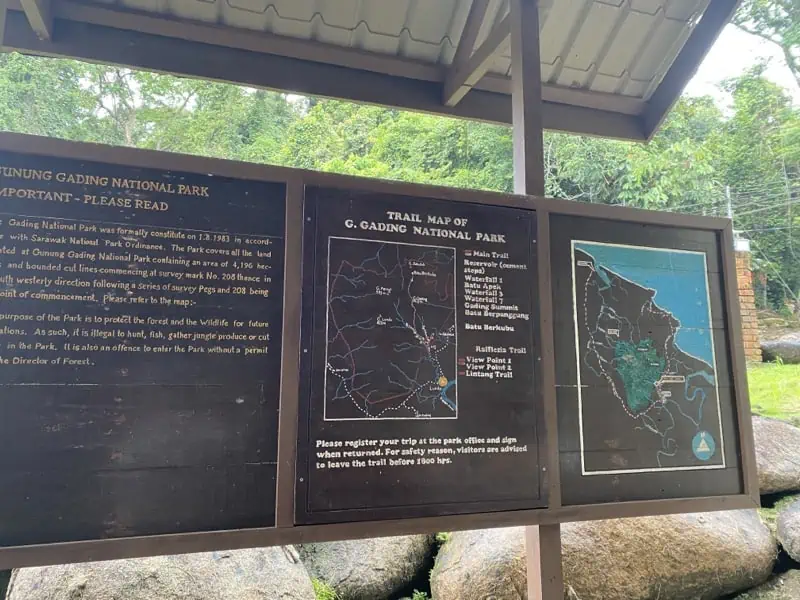 Trail Map of Gunung Gading